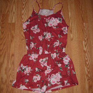 MAKARTHY Floral Shorts Romper XL